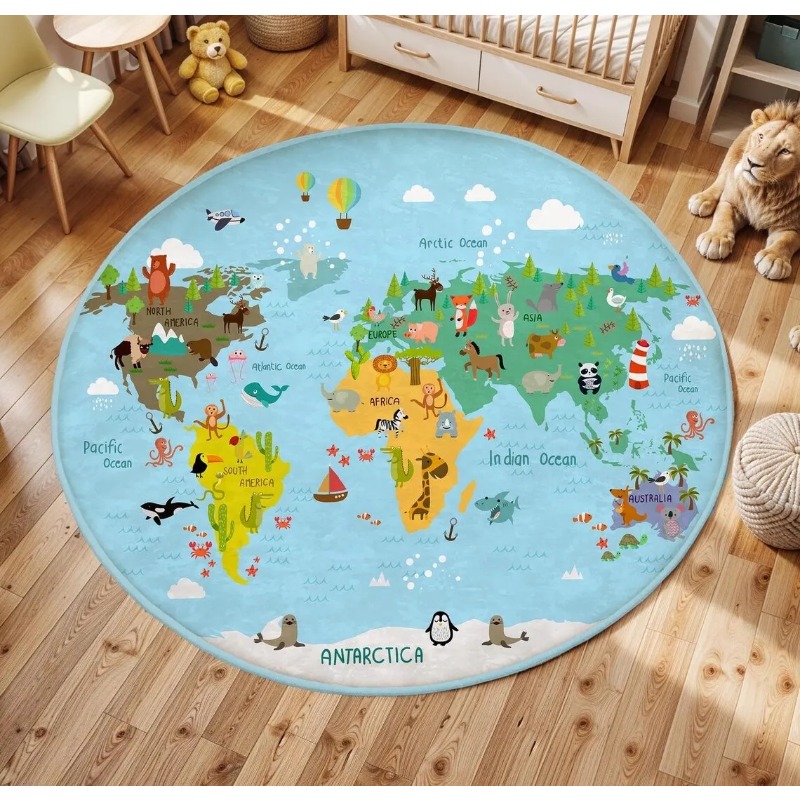  Play Round Floor Mat Animal W - огляд і ціна Commercial Printing Usa