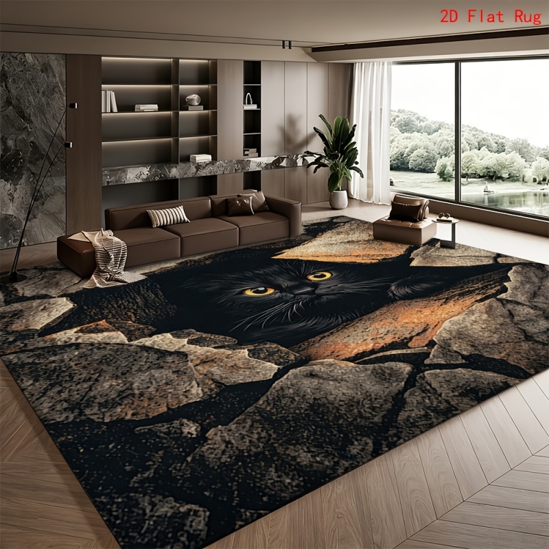 2D Black Cat Rock Crack Print  - огляд і ціна Commercial Printing Usa